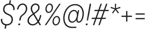 TT Hoves Pro Condensed ExtraLight Italic otf (200) Font OTHER CHARS