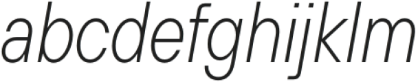TT Hoves Pro Condensed ExtraLight Italic otf (200) Font LOWERCASE