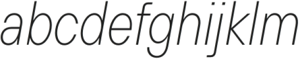 TT Hoves Pro Condensed Thin Italic otf (100) Font LOWERCASE