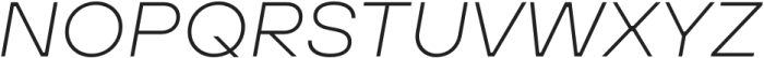 TT Hoves Pro Expanded ExtraLight Italic otf (200) Font UPPERCASE