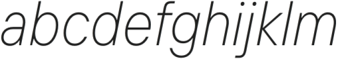 TT Interphases Pro Condensed ExtraLight Italic otf (200) Font LOWERCASE