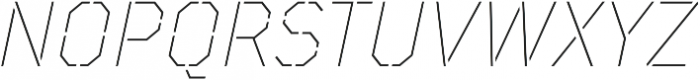 TT Mussels Stencil Thin Italic otf (100) Font UPPERCASE