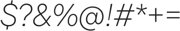 TT Neoris ExtraLight Italic otf (200) Font OTHER CHARS