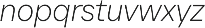 TT Neoris ExtraLight Italic otf (200) Font LOWERCASE