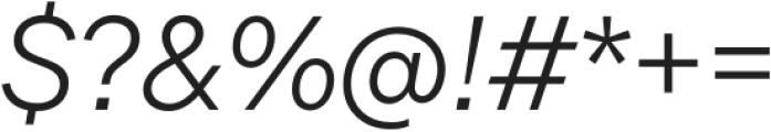 TT Neoris Light Italic otf (300) Font OTHER CHARS