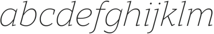 TT Norms Pro Serif ExtraLight Italic otf (200) Font LOWERCASE