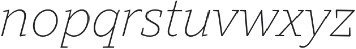 TT Norms Pro Serif ExtraLight Italic otf (200) Font LOWERCASE