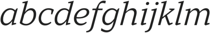 TT Norms Pro Serif Italic otf (400) Font LOWERCASE