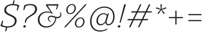 TT Norms Pro Serif Light Italic otf (300) Font OTHER CHARS