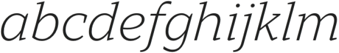 TT Norms Pro Serif Light Italic otf (300) Font LOWERCASE