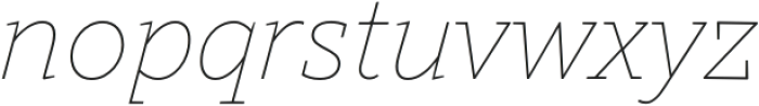 TT Norms Pro Serif Thin Italic otf (100) Font LOWERCASE