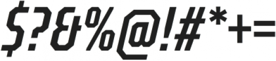 TT Octosquares Compressed Medium Italic otf (500) Font OTHER CHARS