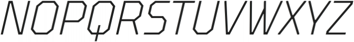 TT Octosquares Condensed Thin Italic otf (100) Font UPPERCASE