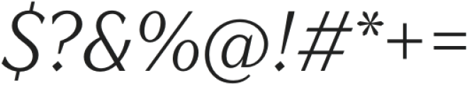 TT Quaris Light Italic otf (300) Font OTHER CHARS