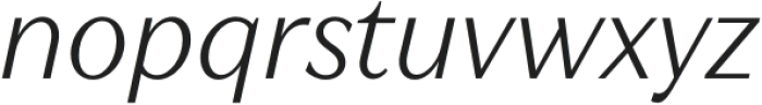 TT Quaris Light Italic otf (300) Font LOWERCASE