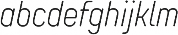 TT Rounds Neue Compressed ExtraLight Italic otf (200) Font LOWERCASE