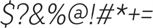 TT Slabs Condensed Light Italic otf (300) Font OTHER CHARS