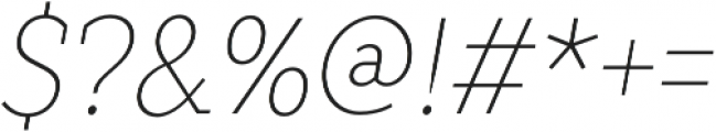 TT Slabs Condensed Thin Italic otf (100) Font OTHER CHARS