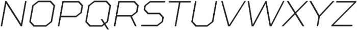 TT Squares Thin Italic otf (100) Font UPPERCASE