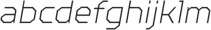 TT Squares Thin Italic otf (100) Font LOWERCASE