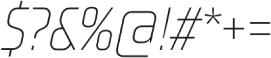 TT Supermolot Neue Condensed ExtraLight Italic otf (200) Font OTHER CHARS