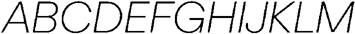 TT Turns ExtraLight Italic otf (200) Font UPPERCASE