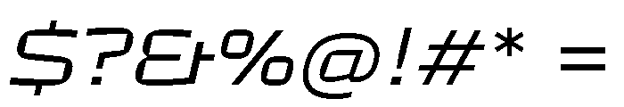 TT Autonomous Trl ExtraLight It Font OTHER CHARS