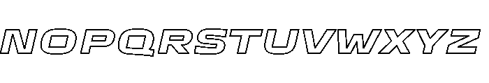 TT Autonomous XBd Outline Trl It Font UPPERCASE