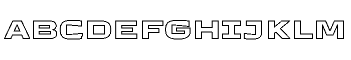 TT Autonomous XBd Outline Trl Font UPPERCASE