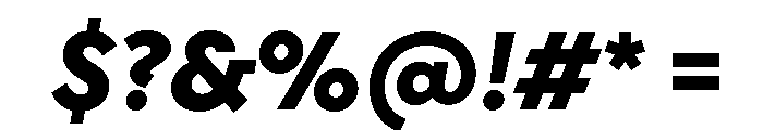 TT Chocolates Trl ExtraBold It Font OTHER CHARS