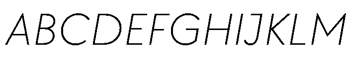 TT Chocolates Trl ExtraLight It Font UPPERCASE