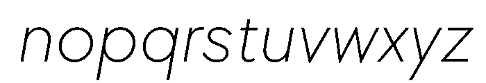 TT Chocolates Trl ExtraLight It Font LOWERCASE