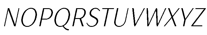 TT Drugs Trl Cnd Light Italic Font UPPERCASE