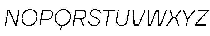 TT Firs Neue Trl ExtraLight It Font UPPERCASE