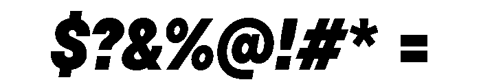 TT Hoves Pro Trl Cnd Black Italic Font OTHER CHARS