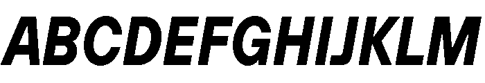 TT Hoves Pro Trl Cnd Bold Italic Font UPPERCASE