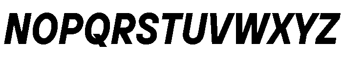 TT Hoves Pro Trl Cnd Bold Italic Font UPPERCASE