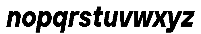 TT Hoves Pro Trl Cnd Bold Italic Font LOWERCASE