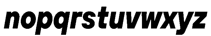 TT Hoves Pro Trl Cnd ExtraBold Italic Font LOWERCASE