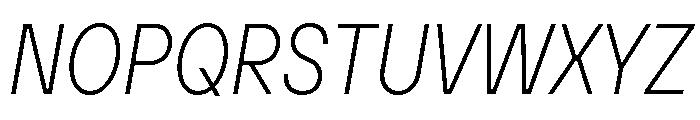 TT Hoves Pro Trl Cnd ExtraLight Italic Font UPPERCASE
