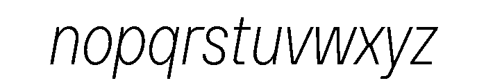TT Hoves Pro Trl Cnd ExtraLight Italic Font LOWERCASE