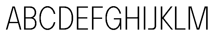 TT Hoves Pro Trl Cnd ExtraLight Font UPPERCASE