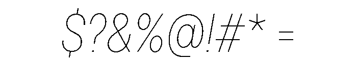 TT Hoves Pro Trl Cnd Hairline Italic Font OTHER CHARS