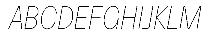 TT Hoves Pro Trl Cnd Hairline Italic Font UPPERCASE