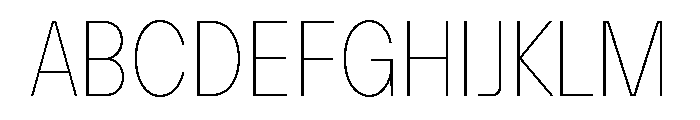 TT Hoves Pro Trl Cnd Hairline Font UPPERCASE