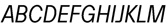 TT Hoves Pro Trl Cnd Italic Font UPPERCASE