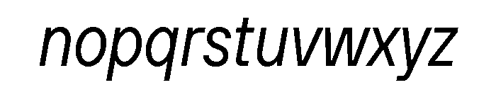 TT Hoves Pro Trl Cnd Italic Font LOWERCASE