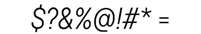 TT Hoves Pro Trl Cnd Light Italic Font OTHER CHARS