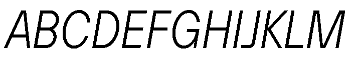 TT Hoves Pro Trl Cnd Light Italic Font UPPERCASE