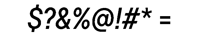 TT Hoves Pro Trl Cnd Medium Italic Font OTHER CHARS